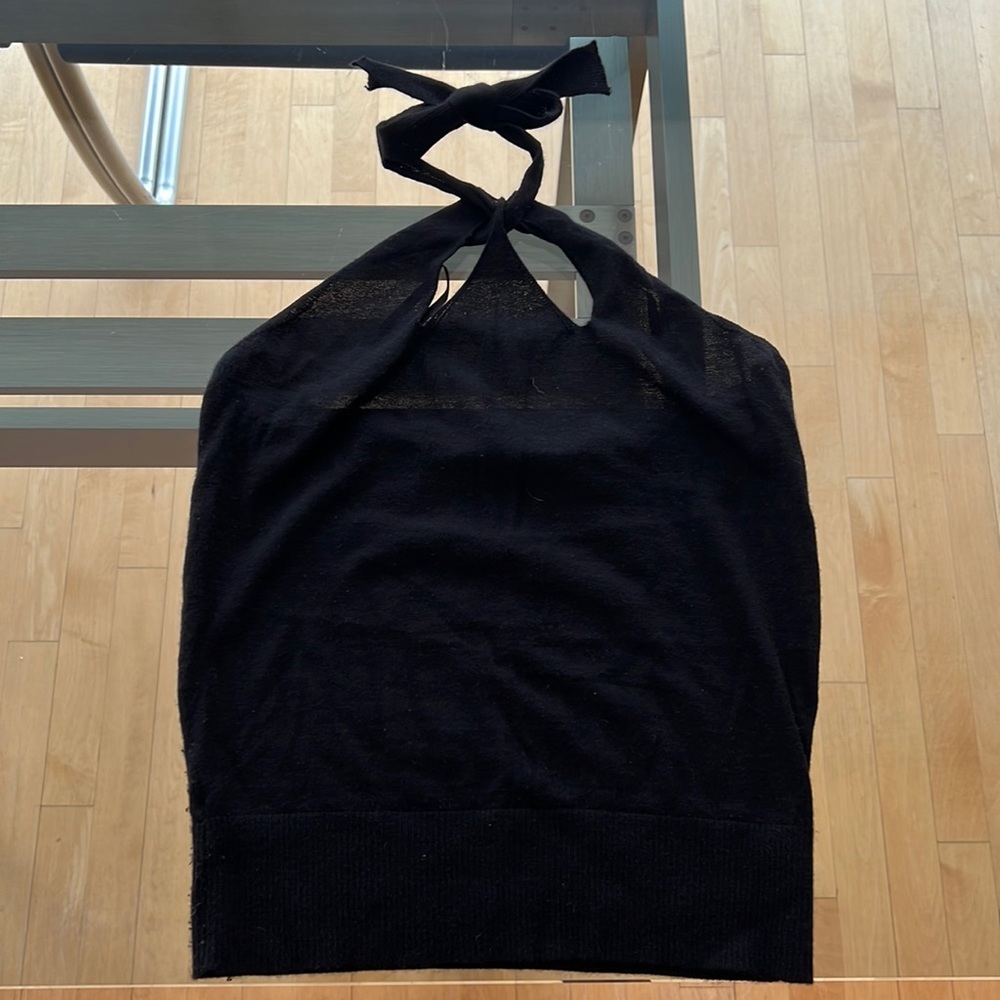 Black Inhabit cashmere halter